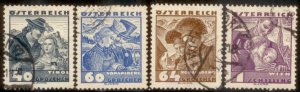 Austria 1934 SC# 366,368-90 Used CH3