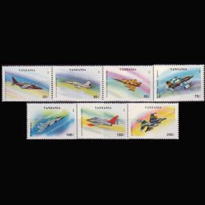 TANZANIA 1994 - Scott# 1160-6 Mil.Planes Set of 7 NH