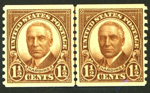 U.S. #686 MINT LINE PAIR OG NH