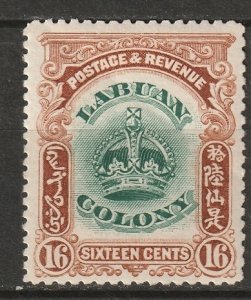 Labuan 1902 Sc 106 MLH* gum crease