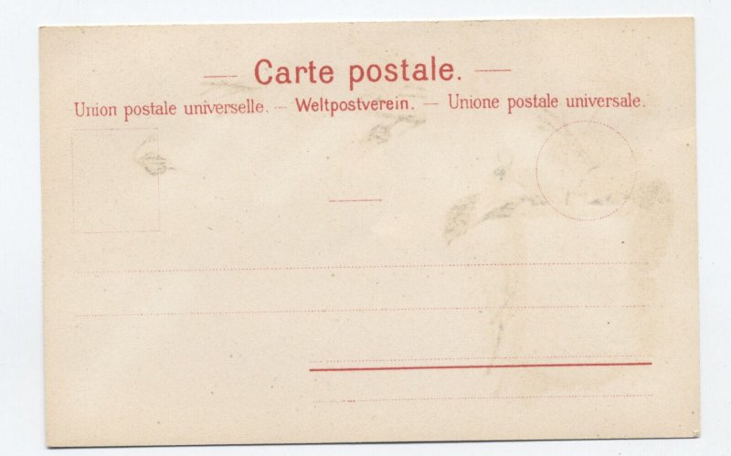 c1910 Switzerland postcard Geneva cantonal stamps Menke-Huber [y9040]