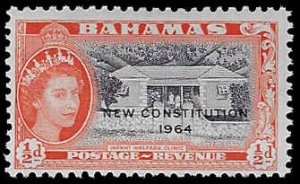 Bahamas #185 MNH; 1/2p Infant Welfare Clinic - New Constitution Overprint (1953)