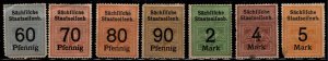 Germany Saxon State Railway Revenue Stamps Set/7 Unused Mixed Condition