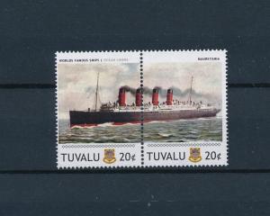 [81221] Tuvalu 2011 Ships Boats Mauretania Ocean Liners Cunard Line Pair MNH