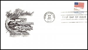 OAS-CNY ED-590 FDC SCOTT 1891 – 1981 18c Flag over Seacoast, coil