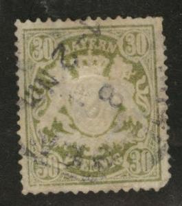 Bavaria German State Scott 67 Used 1900 wmk 95h minor faults