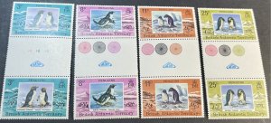 BRITISH ANTARCTIC TERR. # 72-75--MINT/NH--COMPLETE SET OF GUTTER PAIRS--1979