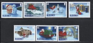 Alderney Sc 684-690 2020  Christmas stamp set mint NH