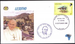 Lesotho 1988 Visit of Pope Jon Paul II Roma Special Cancel