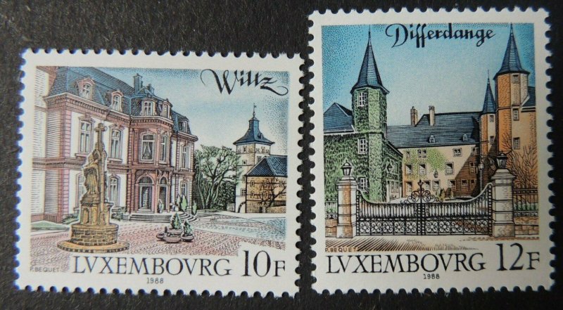 Luxembourg 1988 tourism buildings 2 values MNH 