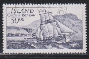 Iceland,  50k Merchantman Svanur, (SC# 637) Used