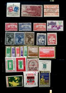 STAMP SHOW SEALS - MIXED COLLECTION OF 100+ SEALS/CINDERELLAS - BBB