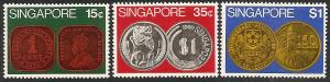 Singapore 150-52 MNH 1972 Coins