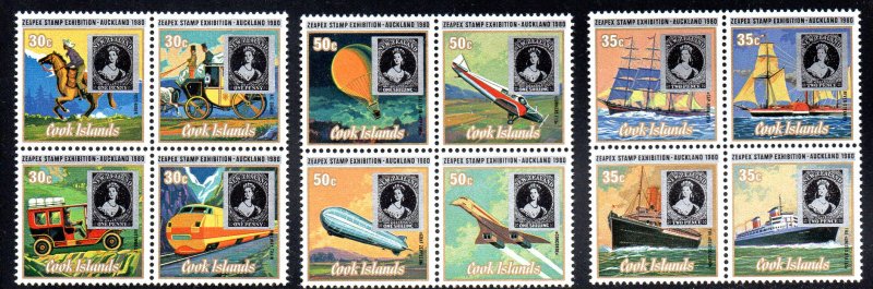 Cook Islands 550-552 MH cv $6.50 Ships Planes Cars