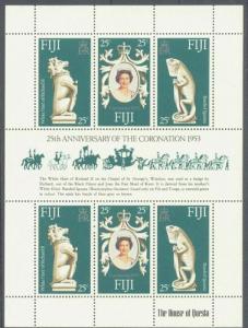 FIJI 384 MNH 1978 Coronation Anniversary Sheet