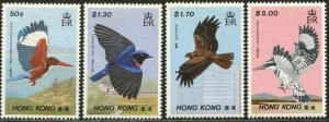 Hong Kong Sc #519-522 1988 Indigenous Vögel Komplettset Og Mint Hinged