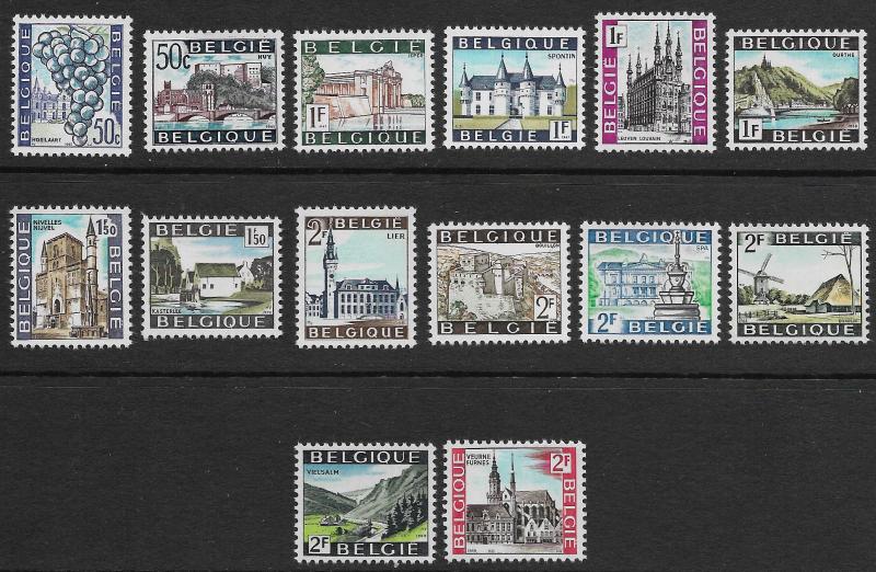 Belgium # 641-655 - Tourist Issue - MNH - short set