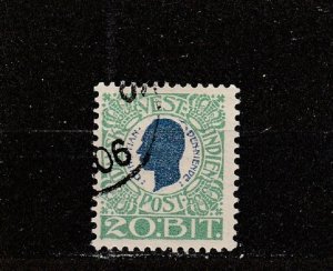 Danish West Indies  Scott#  33  Used  (1905 King Christian IX)