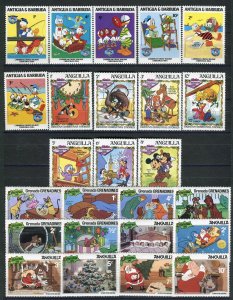 DISNEY - 25 Different MNH Stamps