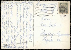 Germany 1956 Heuss Postal Card Indicia Cutout Used On Cover 71075