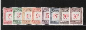 Seychelles #J1-8 Mint never hinged complete