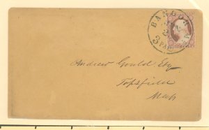 US 11A 1851 3c George Washington, Type II, On cover with clear black Bangor, ME, Jan 23, 3 Paid Circular Date Postmark