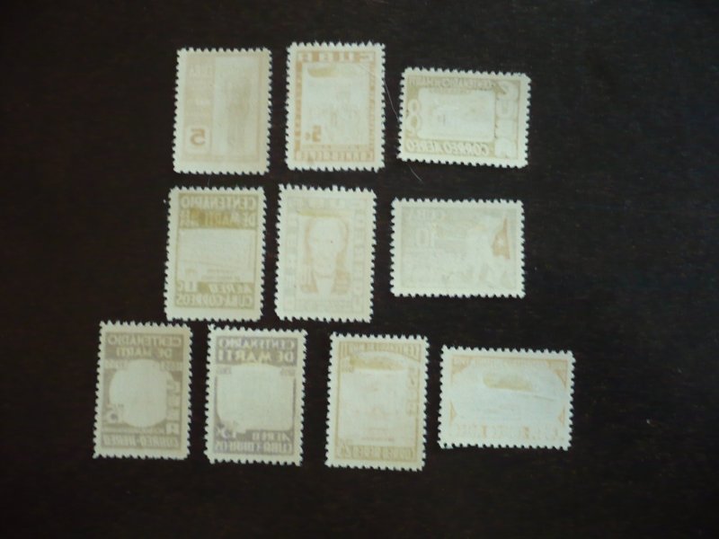 Stamps - Cuba - Scott# C79-C86,C88-C89 - Mint Hinged Partial Airmail Set of 10