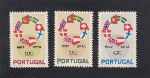 Portugal Scott #1011-1013 MNH