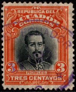 ✔️ ECUADOR 1913 - FRANCISCO ROBLES - SC. 204 (o) [029]