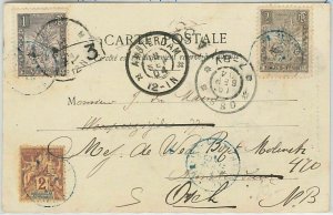 44979 - MADAGASCAR - POSTHISTORY POSTCARD: MAJUNGA to NETHERLANDS...-