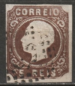 Portugal 1862 Sc 12 used small thins