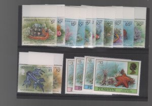 PENRHYN # 420-435A  mint never hinged MARINE LIFE SET