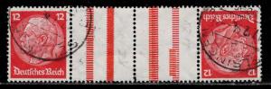 Germany Scott # 406 (2), 2 labels, used, tete beche, Mi# KZ19