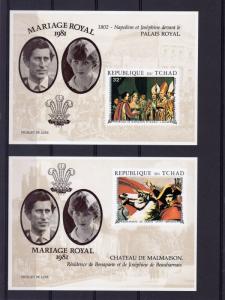 Chad 1981 Royal Weeding Diana/Napoleon Bonaparte 2 SS Deluxe MNH