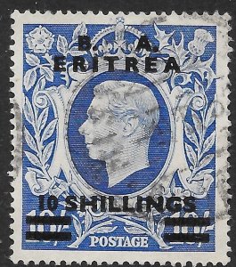 B.O.I.C.-ERITREA SGE25 1948 10s ON 10/= ULTRAMARINE USED*