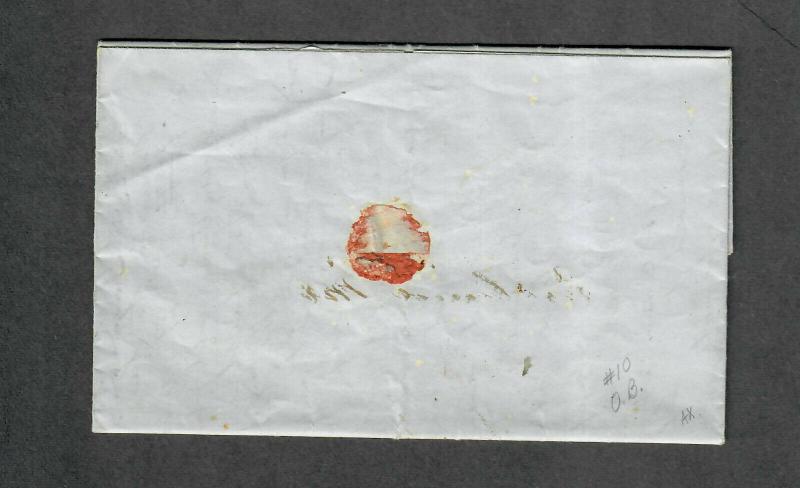 US Sc#10a Pos 86R1i 1852 Cover XF-Sup Stamp!