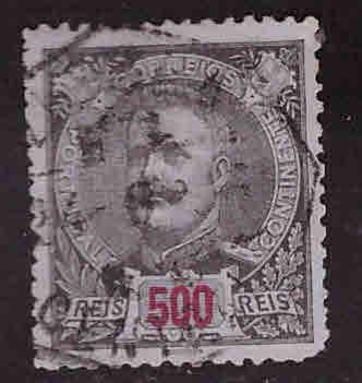 PORTUGAL Scott 131a perf 12.5 Used top value in 1895-1905 King Carlos set