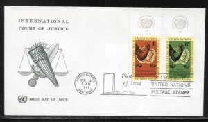 United Nations NY 88-89 ICJ Geneva Cachet FDC First Day Cover