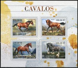 MOZAMBIQUE   2017  HORSES  SHEET MINT NH