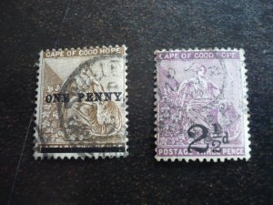 Stamps - Cape of Good Hope - Scott# 55,58 - Used Set of 2 Stamps