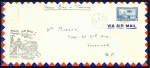 Canada Sc C6 First Flight (North Bay>TorontoOnt) 1939 3.1 Trans Canada Air Mail