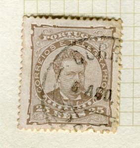 PORTUGAL; 1880s early classic Luis Perf issue fine used Shade of 25r. value