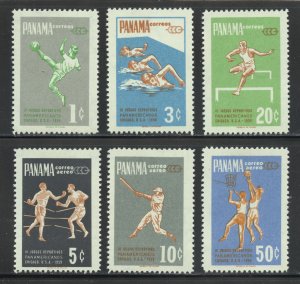 Panama Scott 430-32,C224-26 Unused LHOG - 1959 3rd Pan-American Games