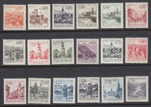 Yugoslavia 1063-73F Views of Towns mnh