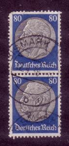 Germany Sc. # 430  Hindenburg Tied Pair Used Wmk. 237