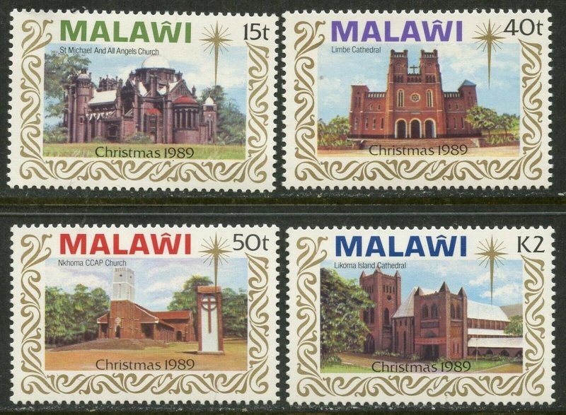 MALAWI Sc#558-561 1989 Christmas Complete Set OG Mint Hinged