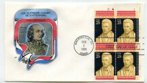 2415 United States Supreme Court Bicentennial Farnam, HF, plate block, PB4, FDC