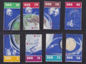 German Democratic Republic DDR #634a-h MNH 1962 space flights and astronauts