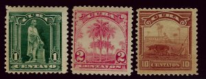 Cuba SC#233-234, 236 MNH F-VF...A very Popular Country!!