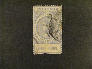 Australia/South Australia #153 used wrinkles pulled perf a22.10 6341